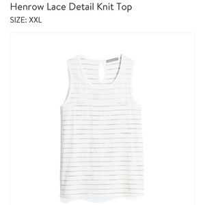 NWT! Stitch Fix Striped Lace Tank Top